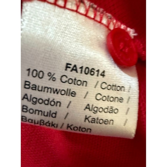 Lacoste Polo‎ Shirt Adult 3XL Red Short Sleeve Button Regular Fit Golfer Mens. - Picture 3 of 10